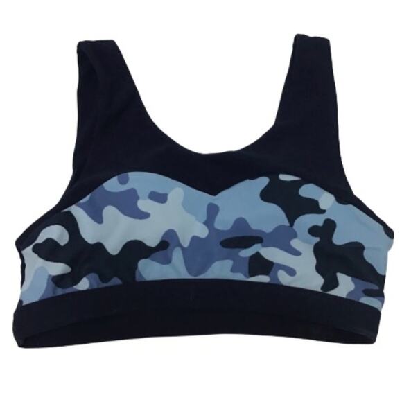 Zabella Blue Camo Sports Bra, S, NWT - Picture 1 of 3